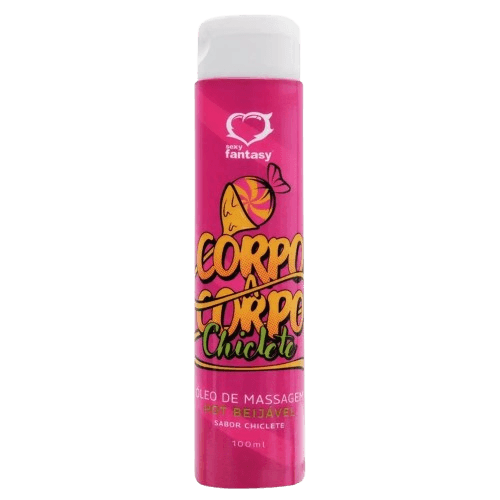 Corpo a Corpo Oleo de Massagem Hot Beijavel Chiclete 100ml Sexy Fantasy